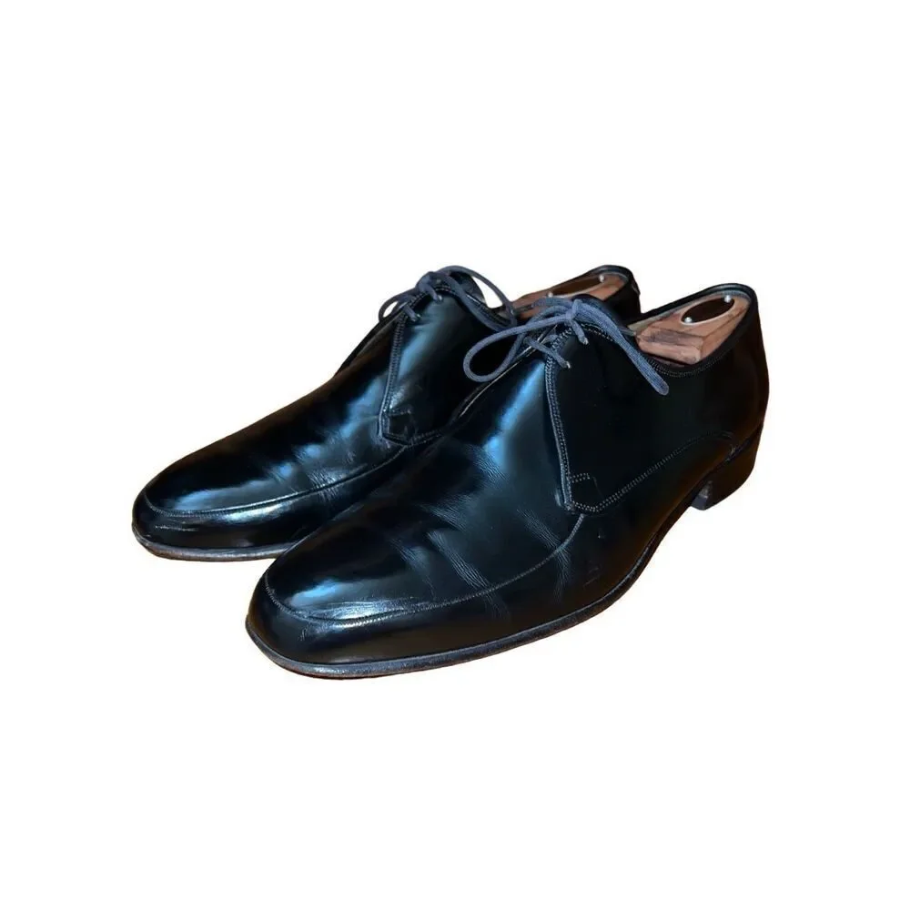 Barkers Shoes Handmade Black 2 Eyelet Derby Dress Shoes 9.5
